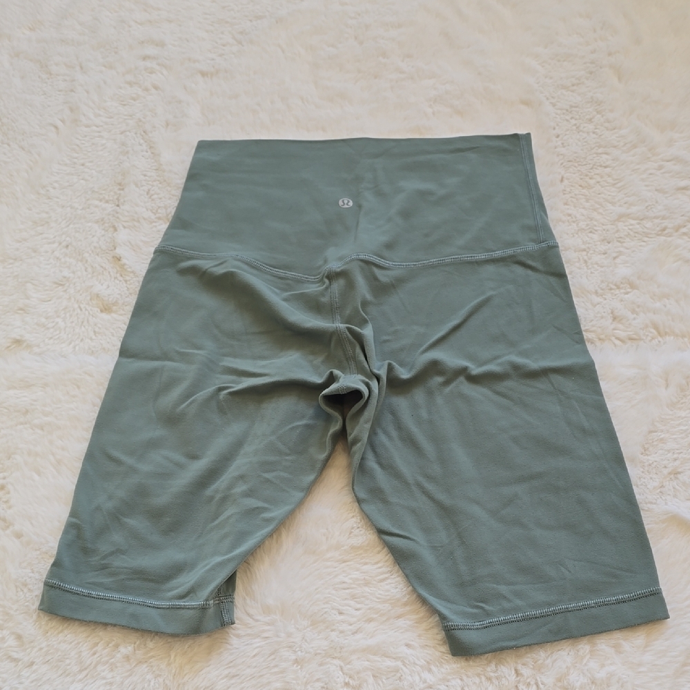lululemon Green High-Waisted Athletic Shorts